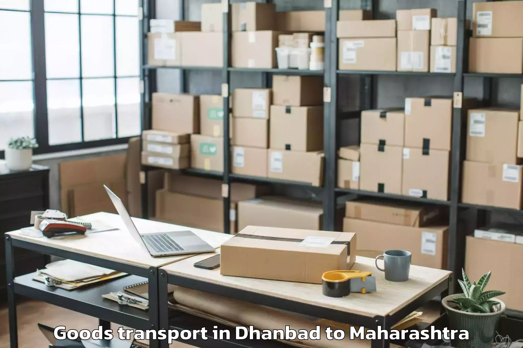 Easy Dhanbad to Warud Goods Transport Booking